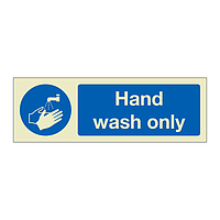 Hand wash only (Marine Sign)