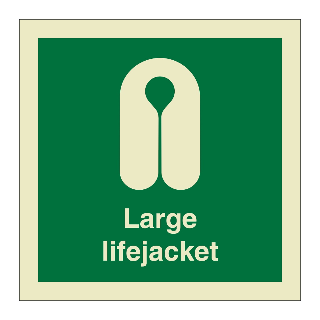 Large lifejacket (marine sign)