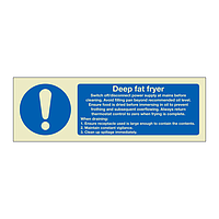 Deep fat fryer instructions (Marine Sign)