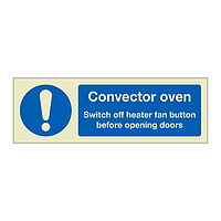 Convector oven instructions (Marine Sign)