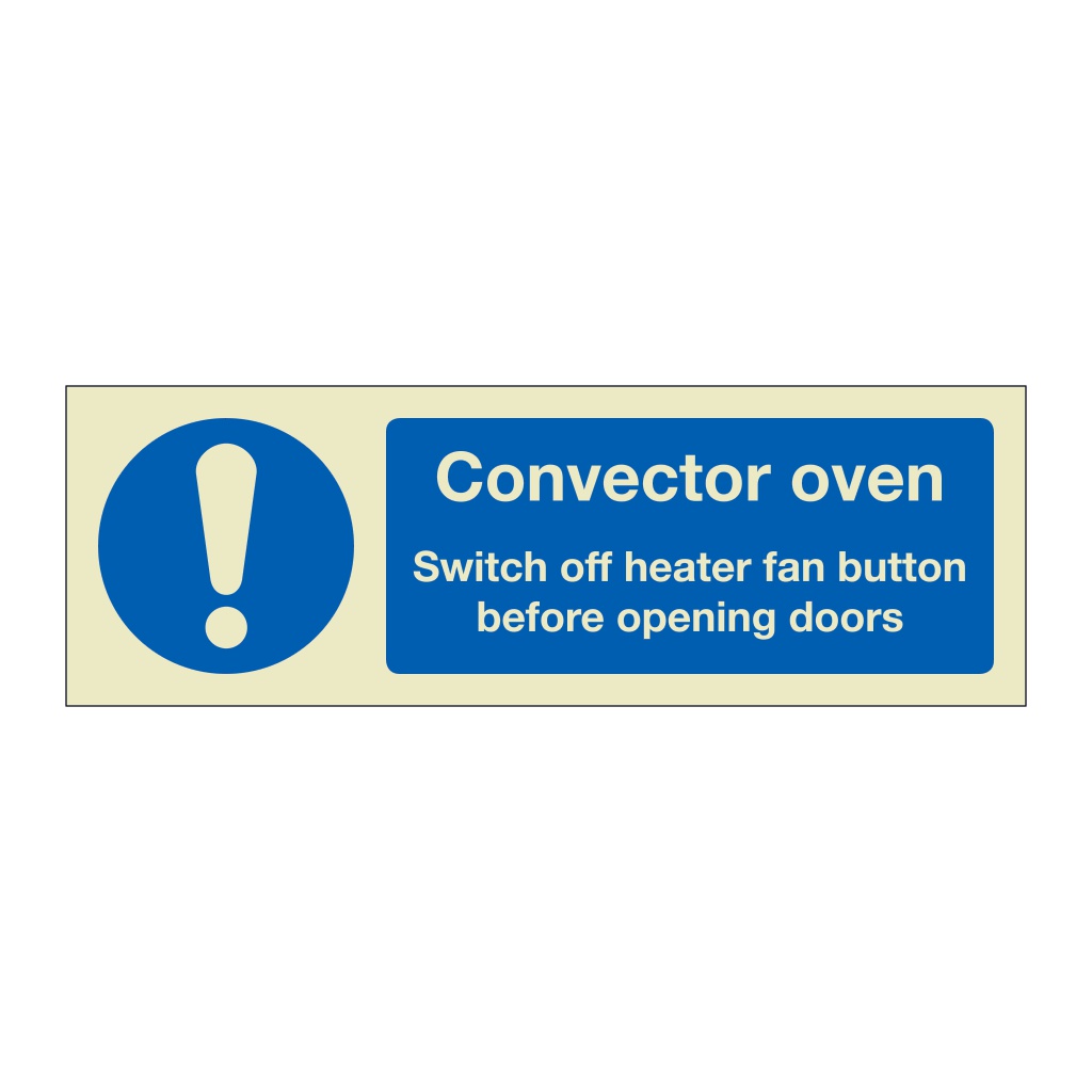 Convector oven instructions (Marine Sign)