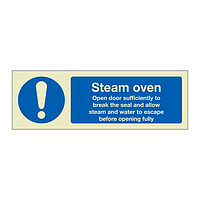 Steam oven instructions (Marine Sign)