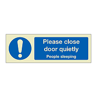 Please close door quietly (Marine Sign)