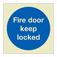 Fire door keep locked (Marine Sign)