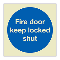 Fire door keep locked shut (Marine Sign)