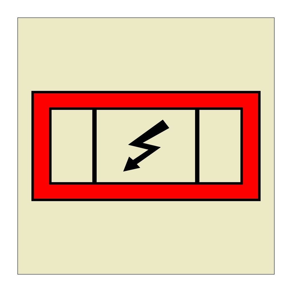 Emergency switchboard (Marine Sign) | British Safety Signs