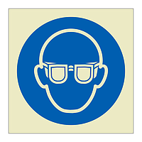 Wear eye protection symbol (Marine Sign)