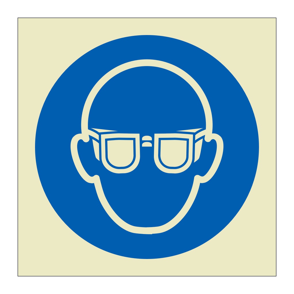 Wear eye protection symbol (Marine Sign)