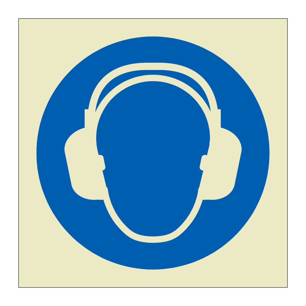 Wear ear protection symbol (Marine Sign)