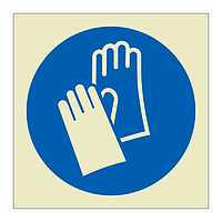 Wear protective gloves symbol (Marine Sign)