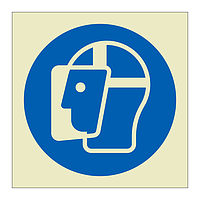 Wear face shield symbol (Marine Sign)