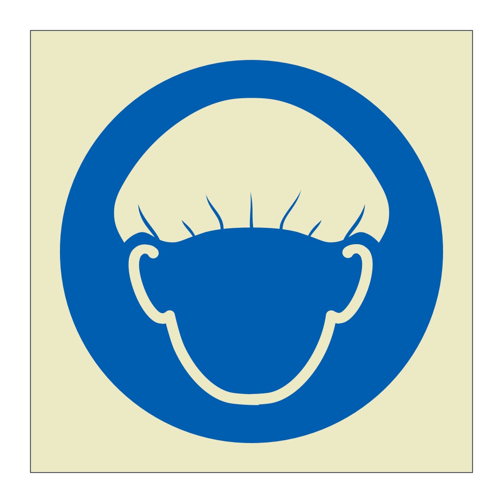 Wear haircover symbol (Marine Sign)