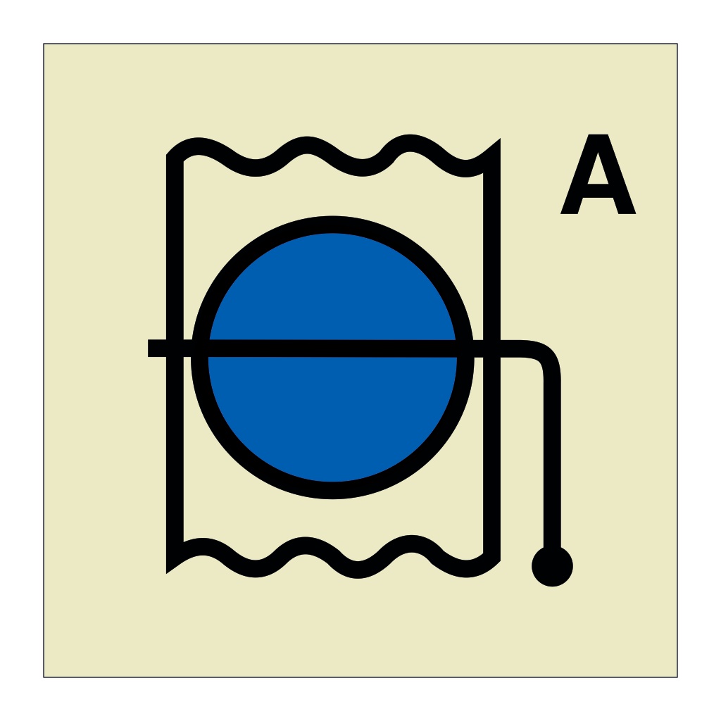 Fire damper for accomodation and service spaces (Marine Sign)