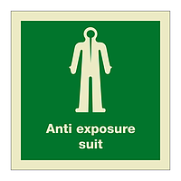 Anti-exposure suit with text (Marine Sign)