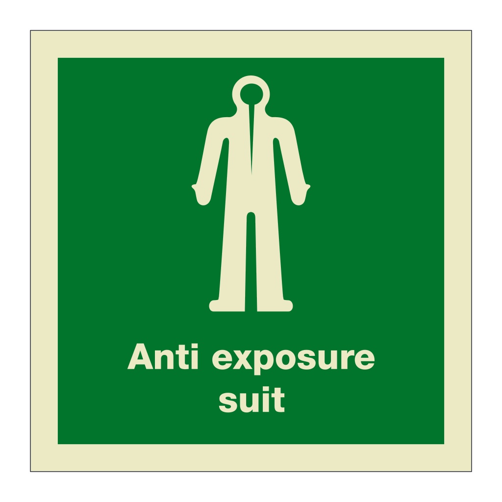 Anti-exposure suit with text (Marine Sign)