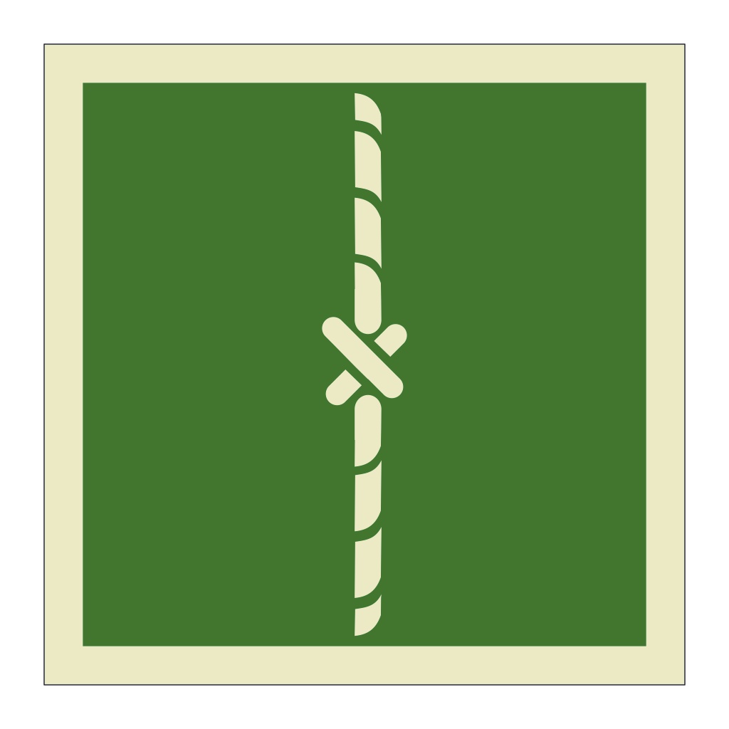 Man rope symbol (Marine Sign)