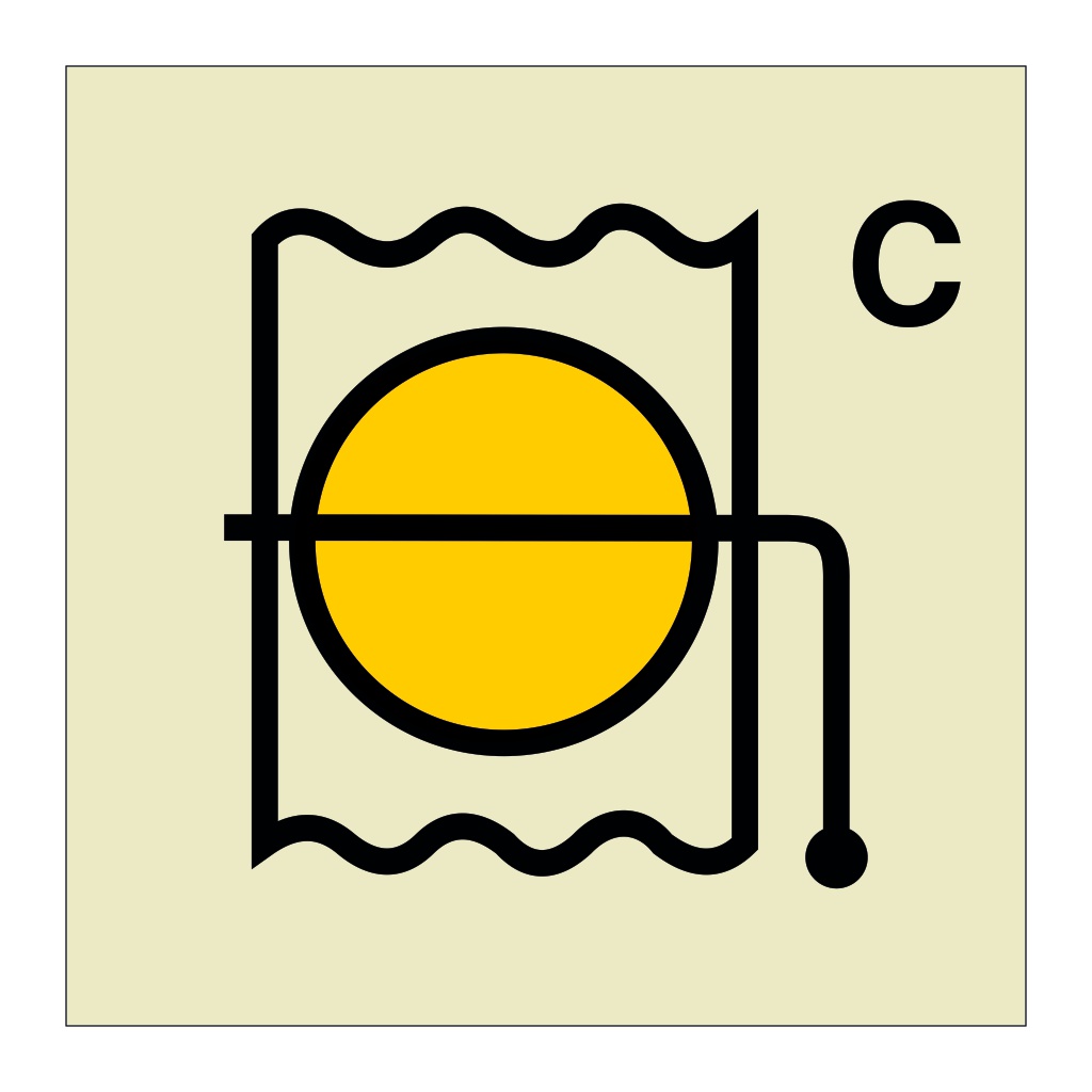 Fire damper for cargo spaces (Marine Sign)