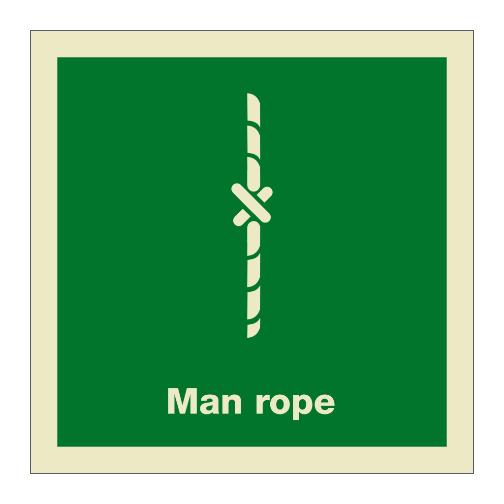 Man rope with text (Marine Sign)