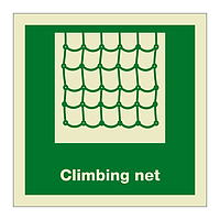 Climbing net with text (Marine Sign)