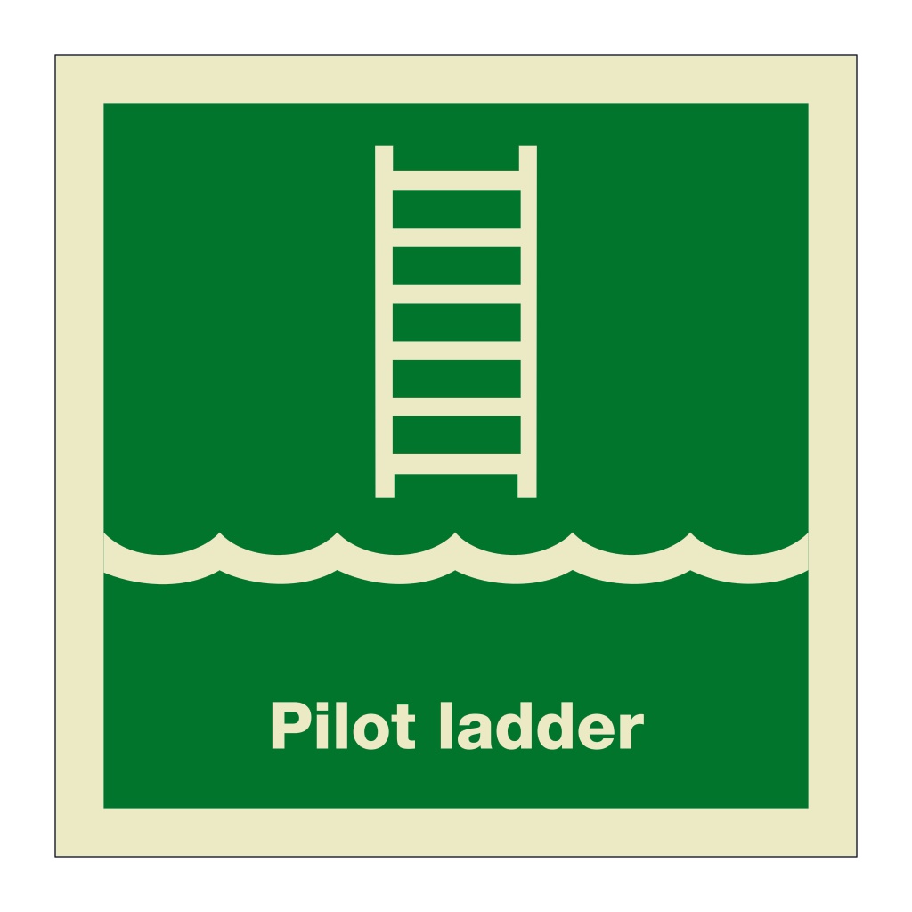 Pilot ladder with text (Marine Sign)
