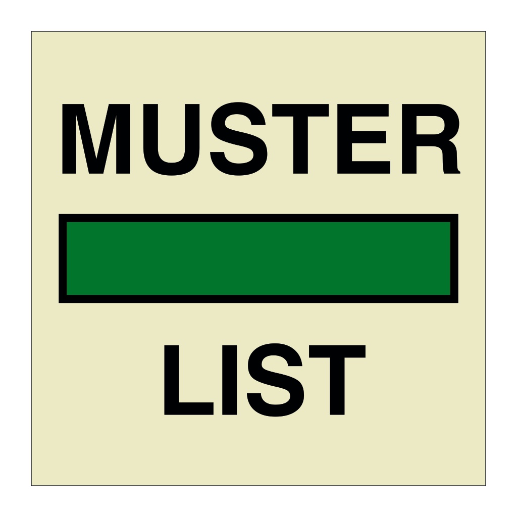 Muster list (Marine Sign) 