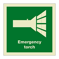 Emergency torch with text (Marine Sign)