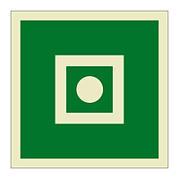 Shipboard general alarm symbol sign (Marine Sign)