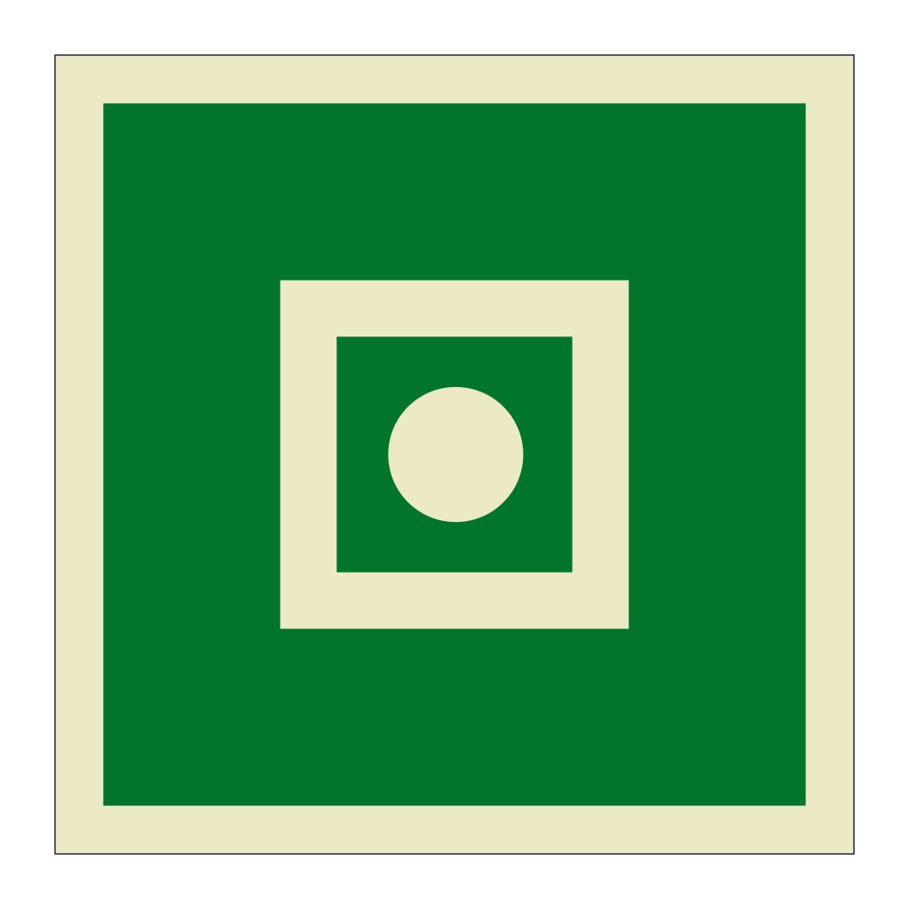 Shipboard general alarm symbol sign (Marine Sign)