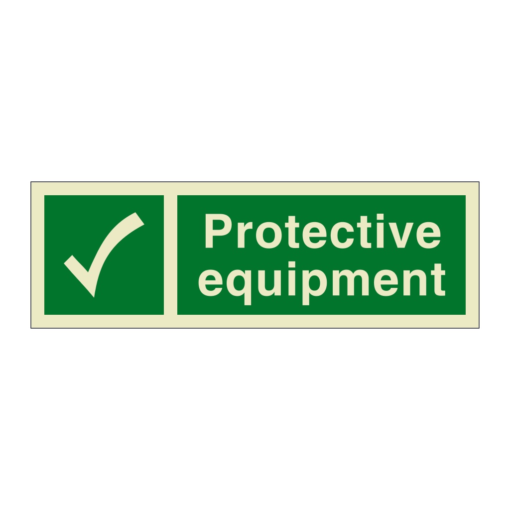 Protective equipment with text (Marine Sign)