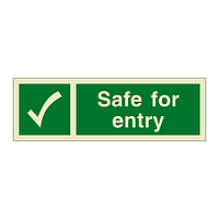 Safe for entry with text (Marine Sign)