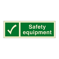 Safety equipment with text (Marine Sign)
