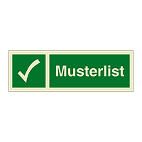 Musterlist with text (Marine Sign)