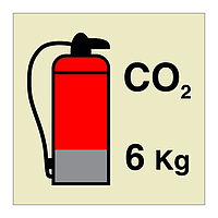 6kg CO2 fire extinguisher (Marine Sign)