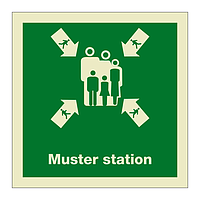 Muster Station with Text (Marine Sign)