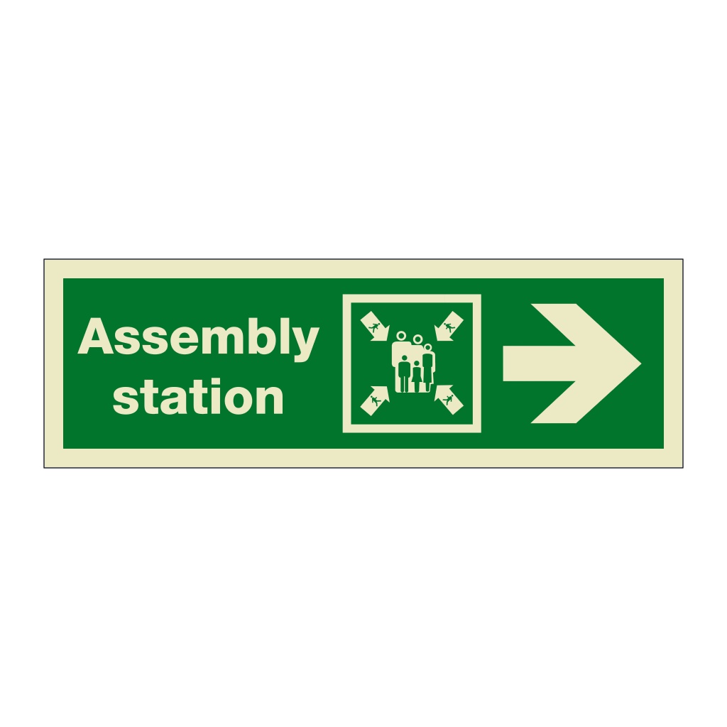 Assembly station arrow right (Marine Sign)