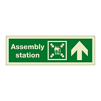 Assembly station arrow up (Marine Sign)