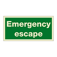 Emergency escape (Marine Sign)