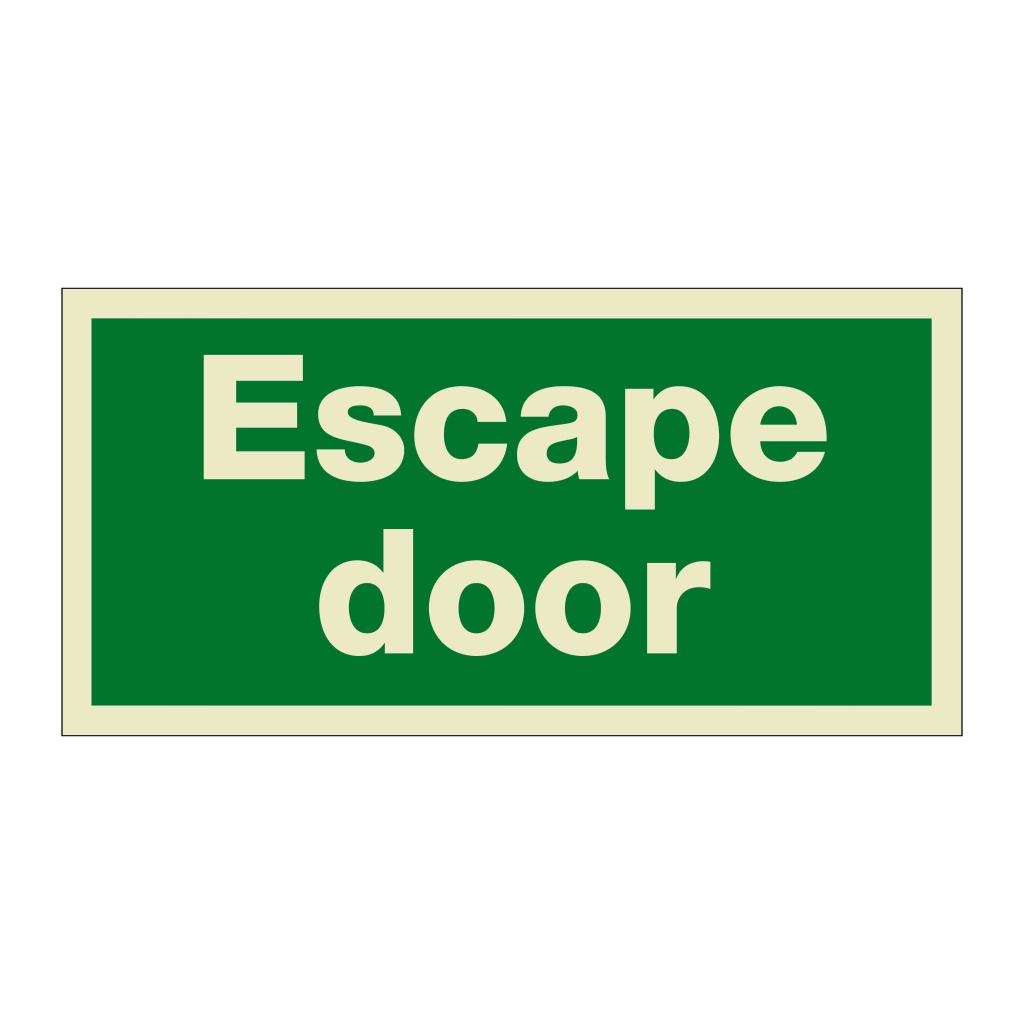 Escape door (Marine Sign)