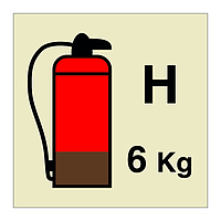 6kg Halon fire extinguisher (Marine Sign)