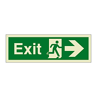 Exit Running man with arrow right (Marine Sign)