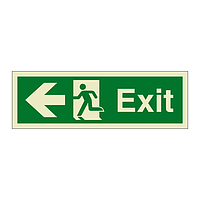 Exit Running man with arrow left (Marine Sign)