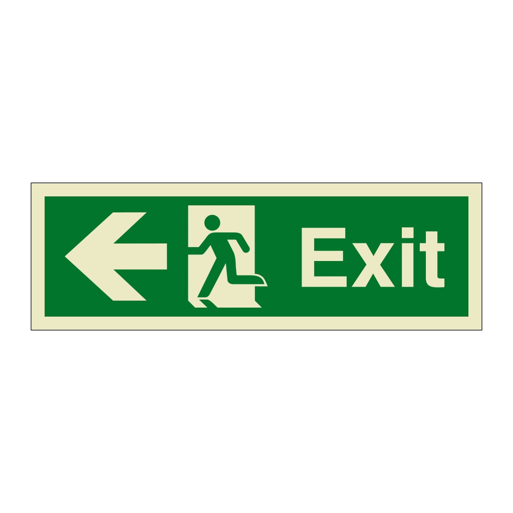 Exit Running man with arrow left (Marine Sign)