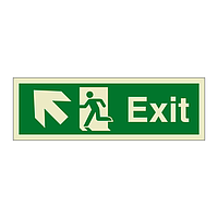 Exit Running man with arrow up left (Marine Sign)