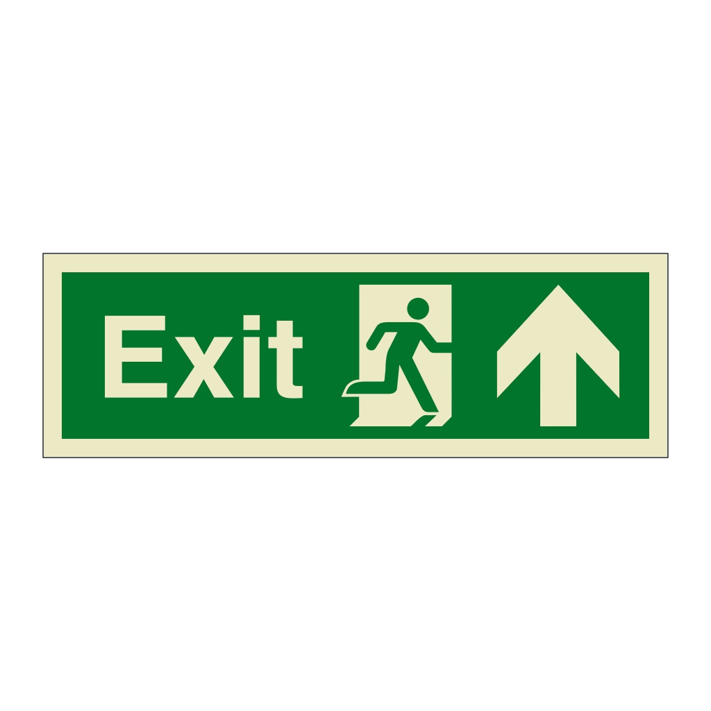 Exit Running man with arrow up (Marine Sign)