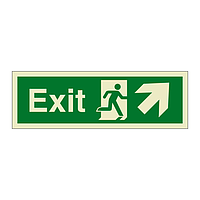 Exit Running man with arrow up right (Marine Sign)