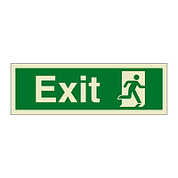Exit Running man on right (Marine Sign)