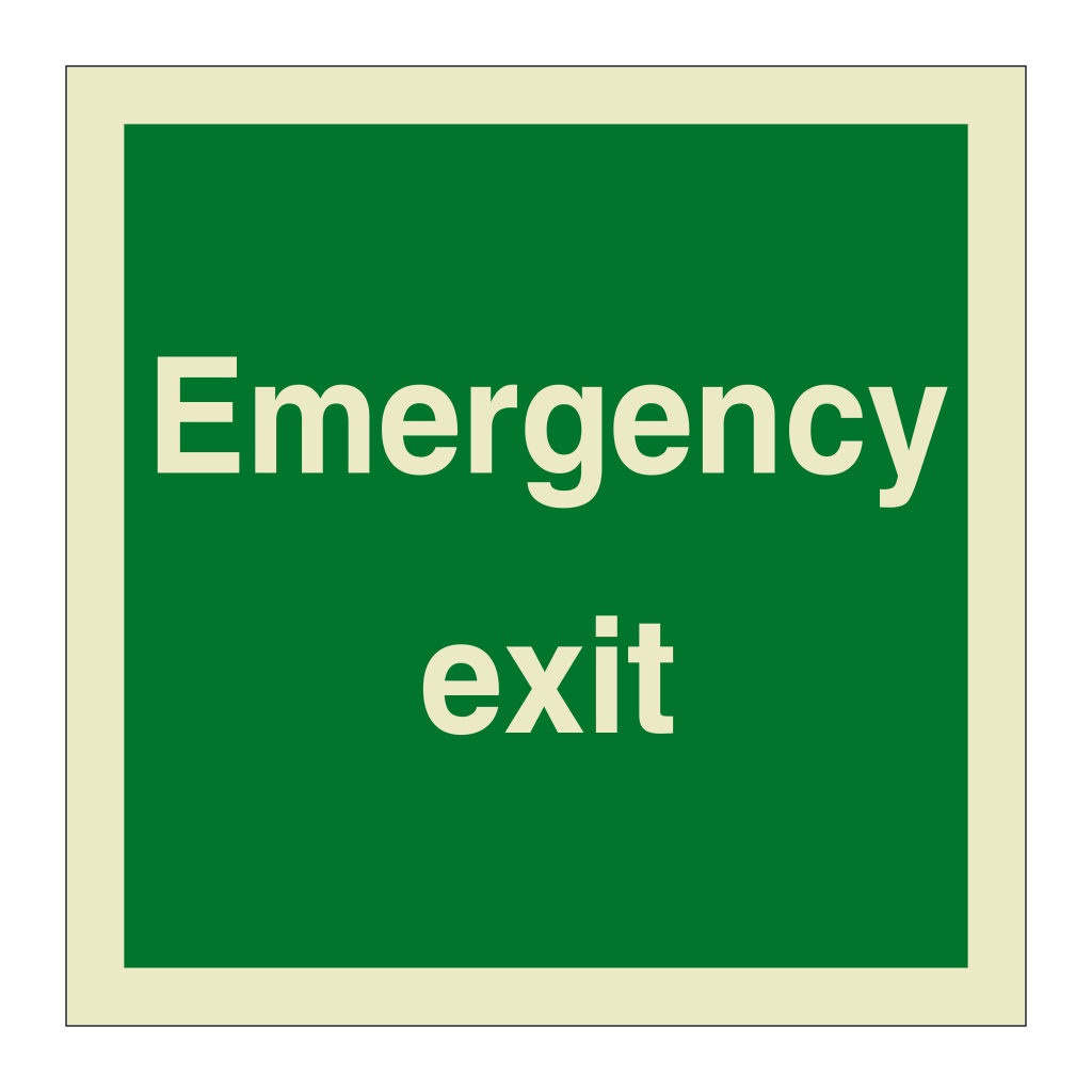 Emergency exit (Marine Sign) | British Safety Signs