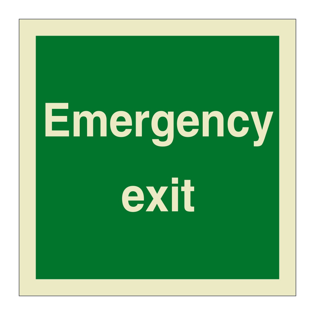 Emergency exit (Marine Sign)