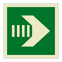 Secondary escape route arrow right symbol (Marine Sign)
