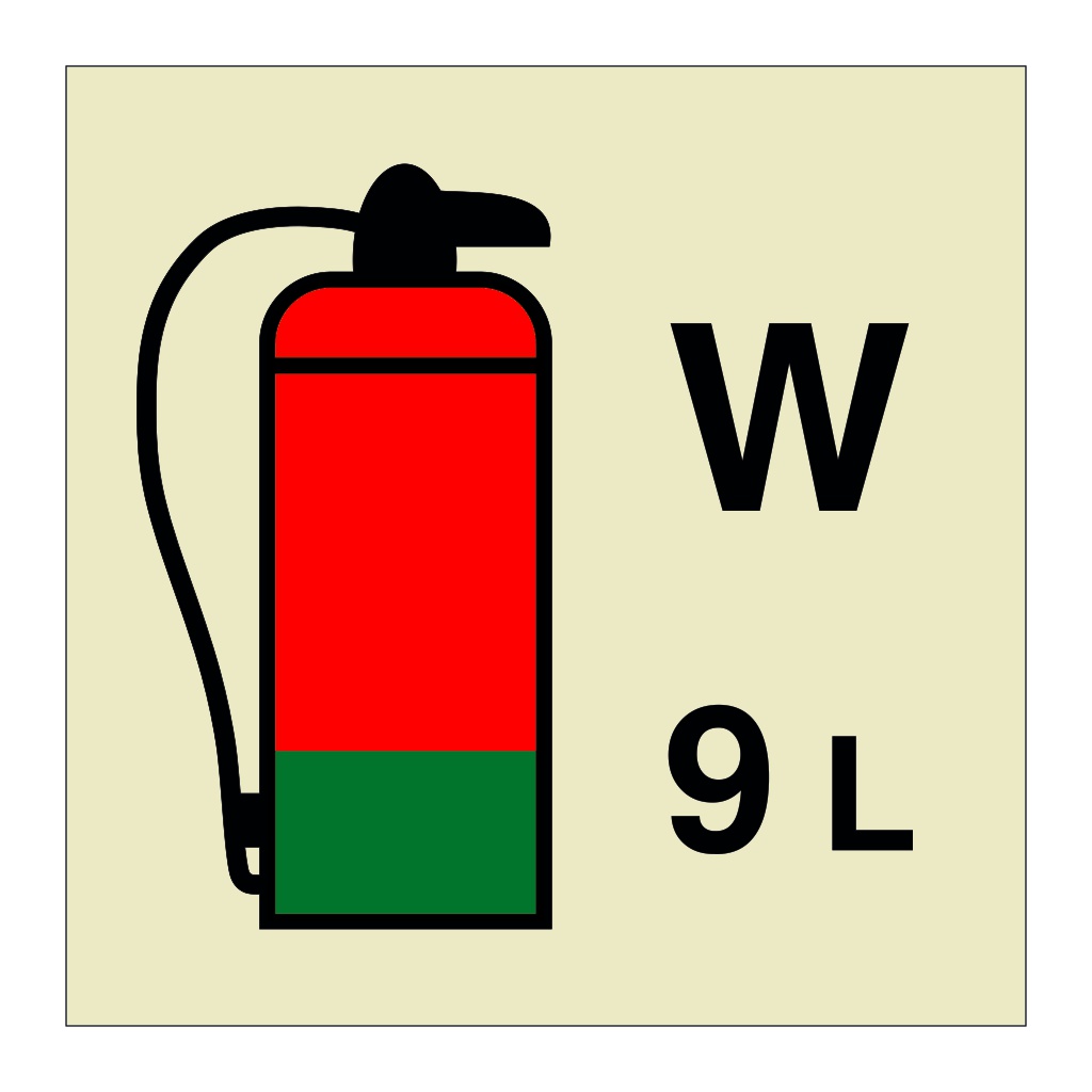 9L Water fire extinguisher (Marine Sign)